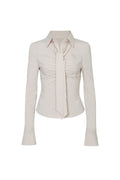 PAIN OR PLEASURE -  VIVIAN SCARF SHIRT beige