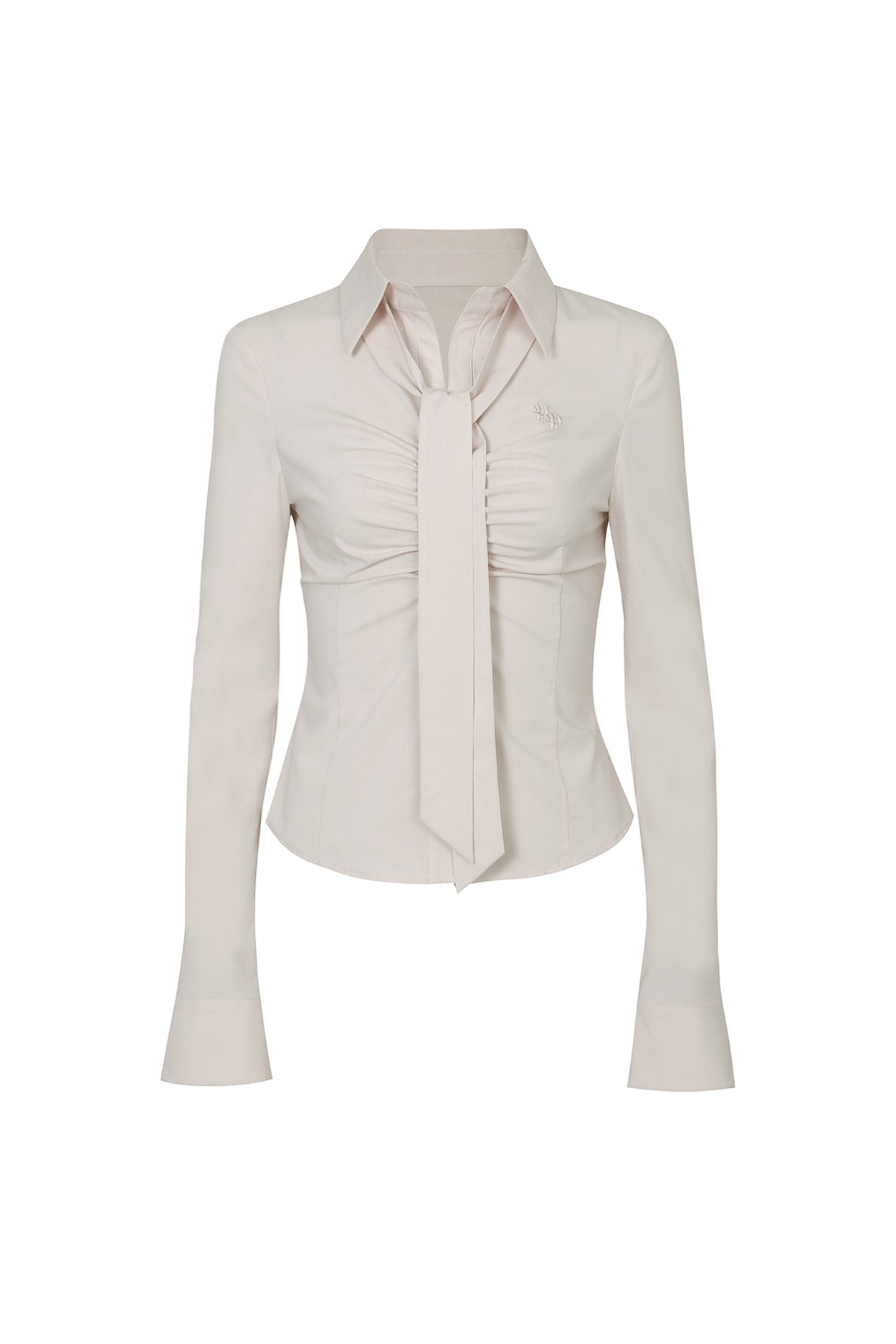 PAIN OR PLEASURE -  VIVIAN SCARF SHIRT beige