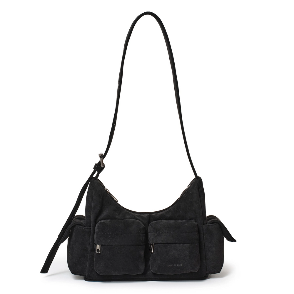 SAMO ONDOH - pocket mug bag M suede black