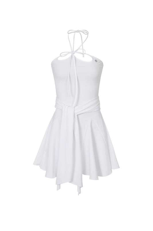 PAIN OR PLEASURE -  ORCHID TUBE DRESS white