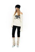 CERRIC -  HEART BOAT NECK TOP / IVORY