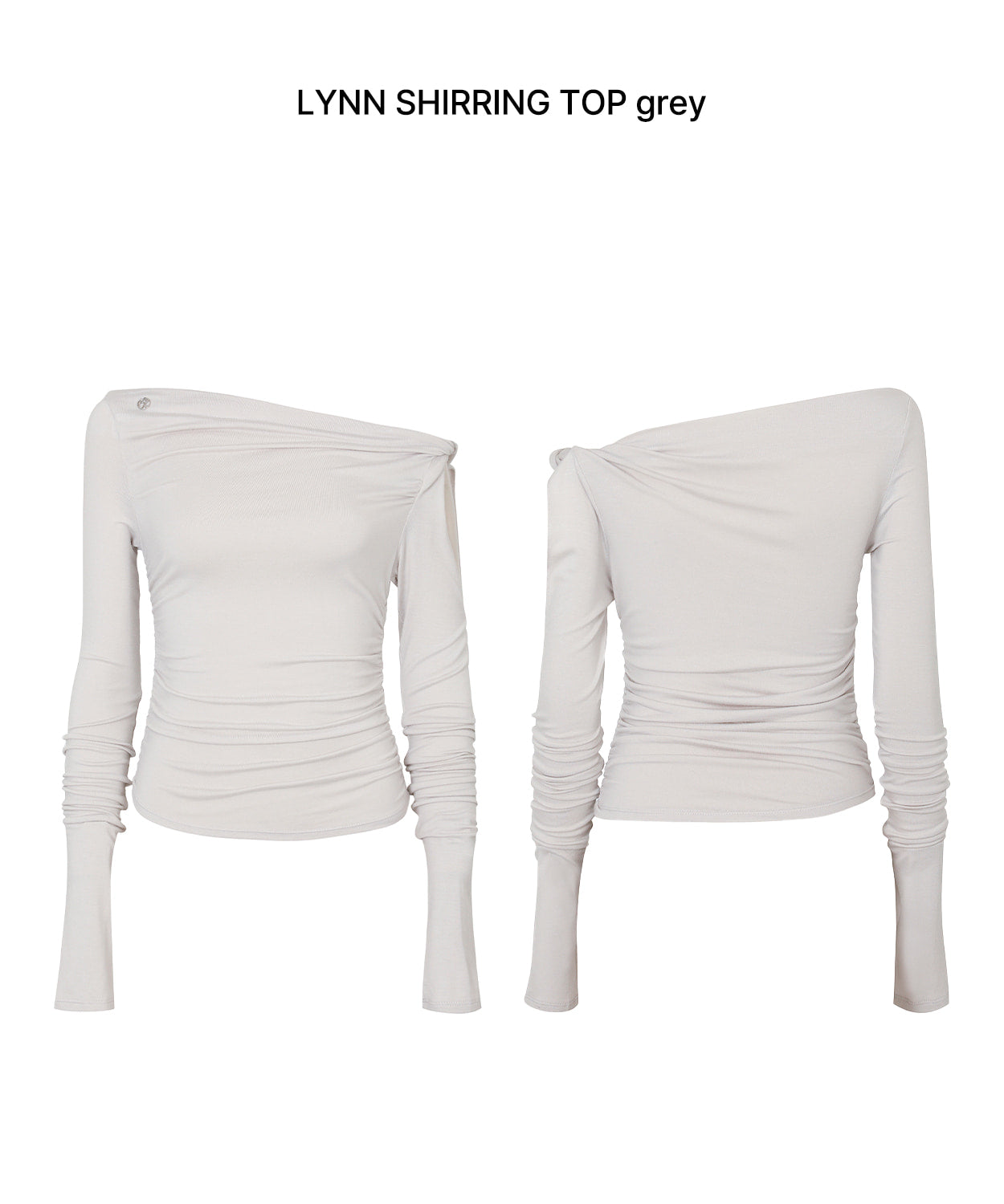 PAIN OR PLEASURE -  LYNN SHIRRING TOP grey