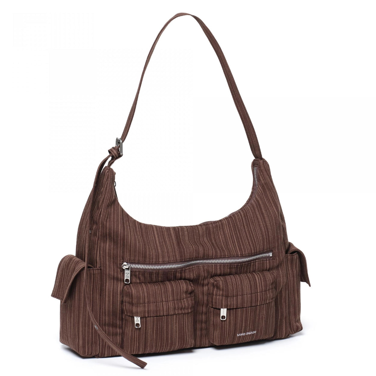 SAMO ONDOH - pocket mug bag L stripe brown
