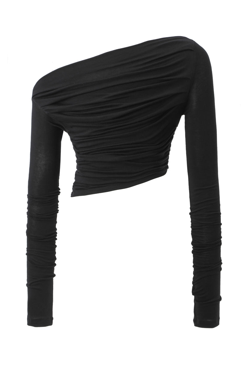 THREETIMES -  Drape top black