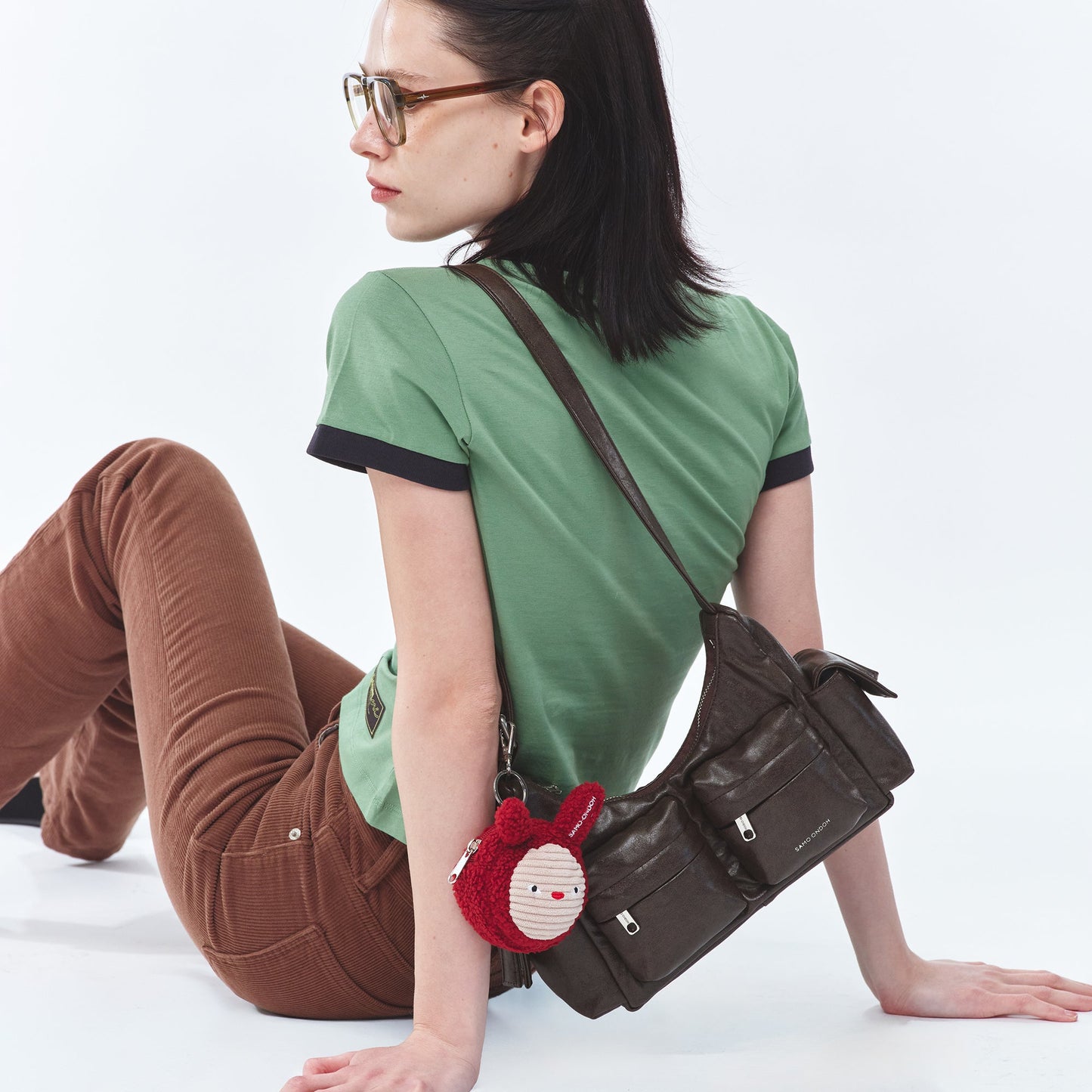 SAMO ONDOH - pocket mug bag M veg cocoa