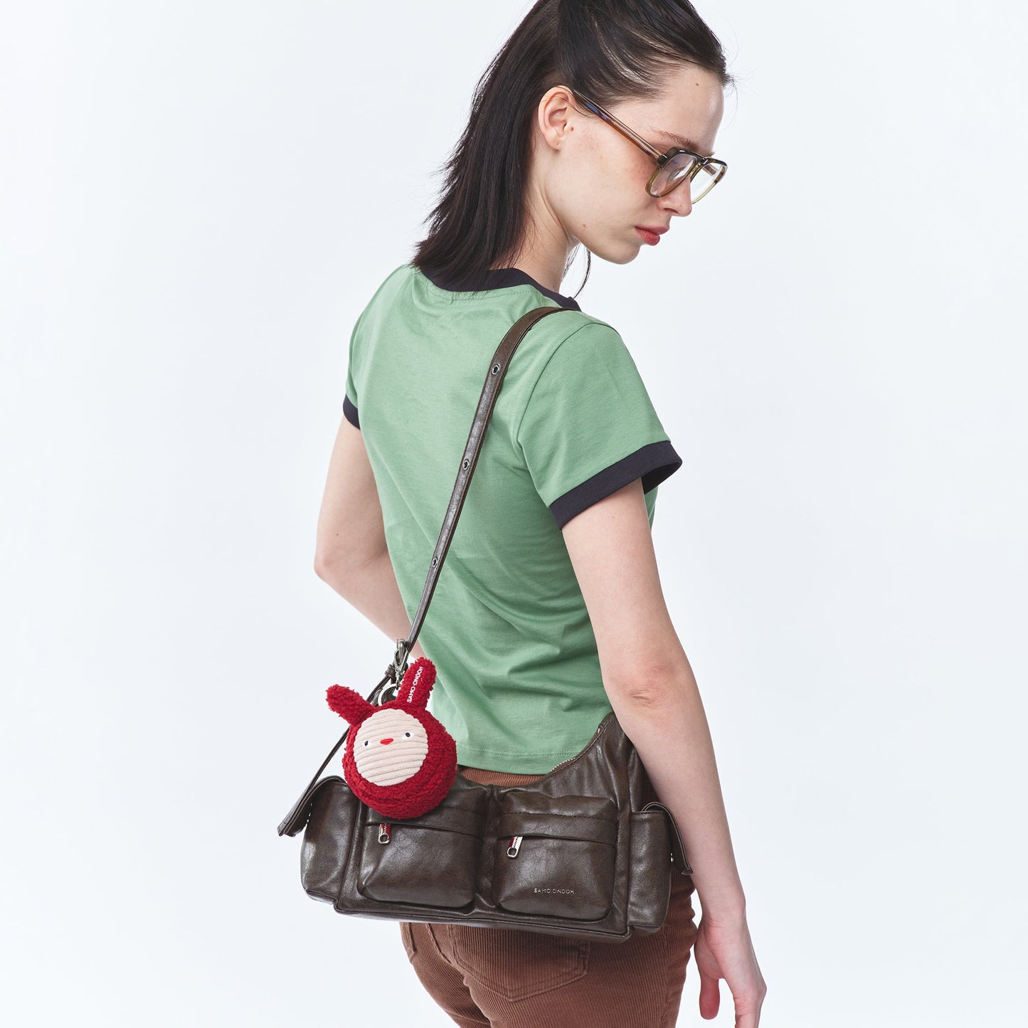 SAMO ONDOH - pocket mug bag M veg cocoa
