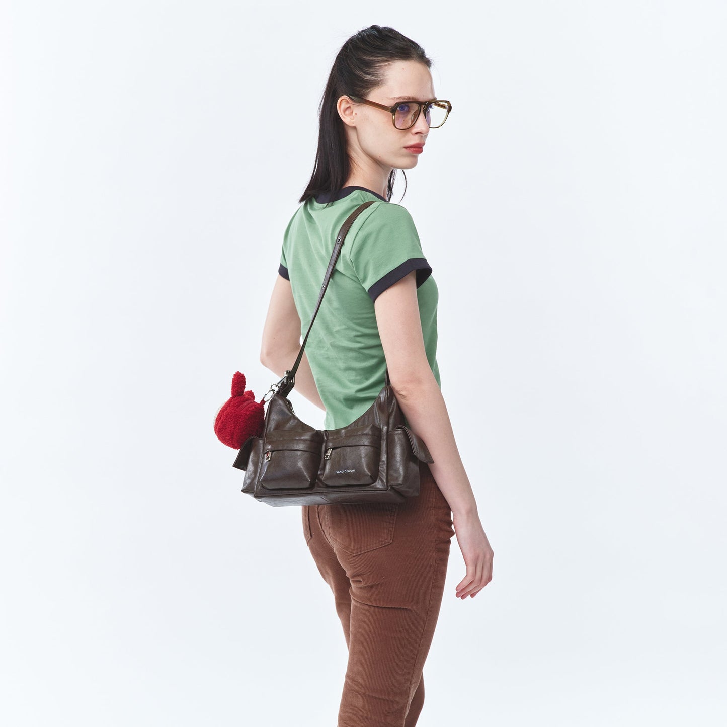 SAMO ONDOH - pocket mug bag M veg cocoa