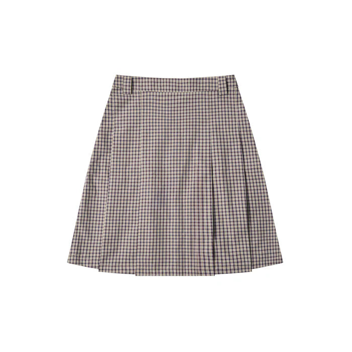 PUSH PUSH - GINGHAM MIDI SKIRT / Mauve Gingham