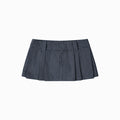 PUSH PUSH - GINGHAM MINI SKIRT / Deep Navy