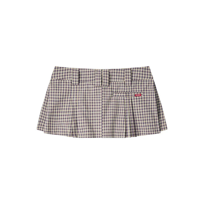 PUSH PUSH - GINGHAM MINI SKIRT / Mauve Gingham