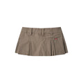 PUSH PUSH - GINGHAM MINI SKIRT / Brown