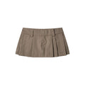 PUSH PUSH - GINGHAM MINI SKIRT / Brown
