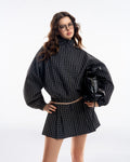 PUSH PUSH - GINGHAM MINI SKIRT / Golden Noir Gingham