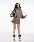 PUSH PUSH - GINGHAM MINI SKIRT / Mauve Gingham