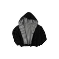 PUSH PUSH - PP FLIPSIDE ZIP HOODIE / Black Mono Gingham