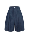 PUSH PUSH - PP PINSTRIPE JORT / Navy