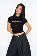 PUSH PUSH - PWR BABY TEE / Black
