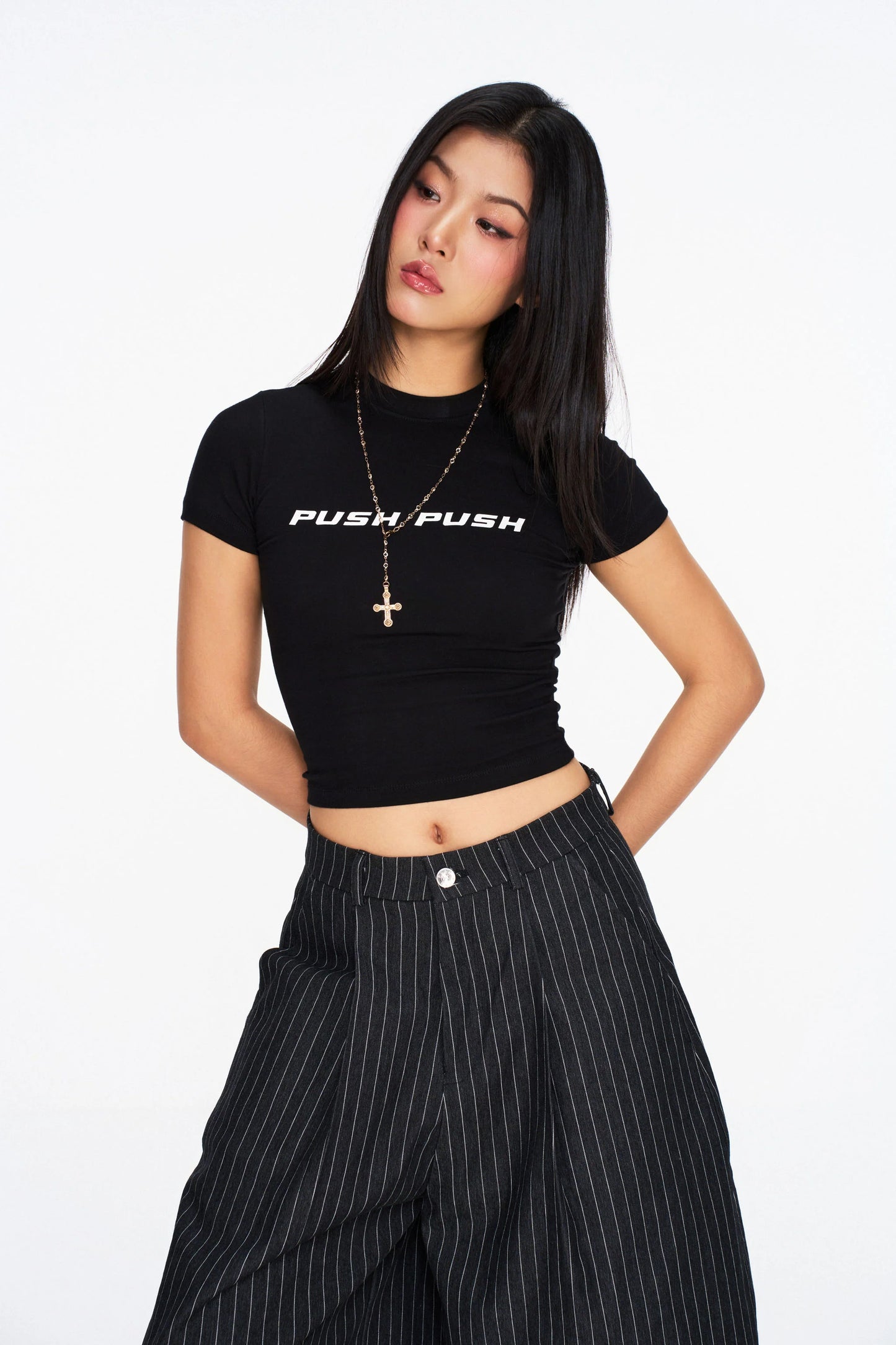 PUSH PUSH - PWR BABY TEE / Black