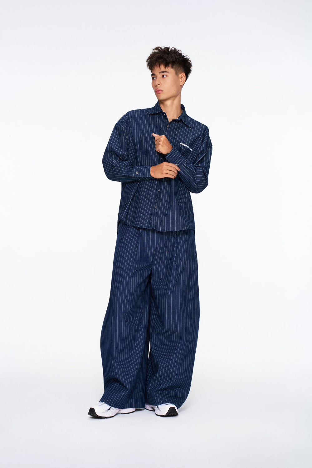 PUSH PUSH - ZENDA OVERSIZE SHIRT / Navy