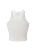 THREETIMES -  Jewel tank top cropped length white