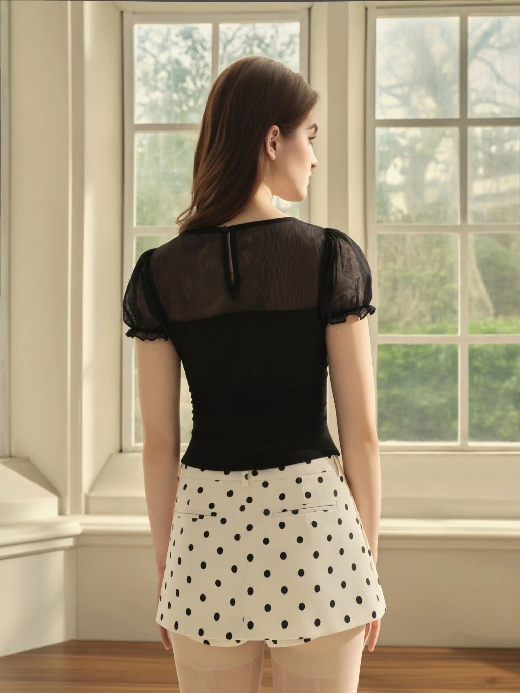 Mia Ritta - Donna Skirt / Cream Dot