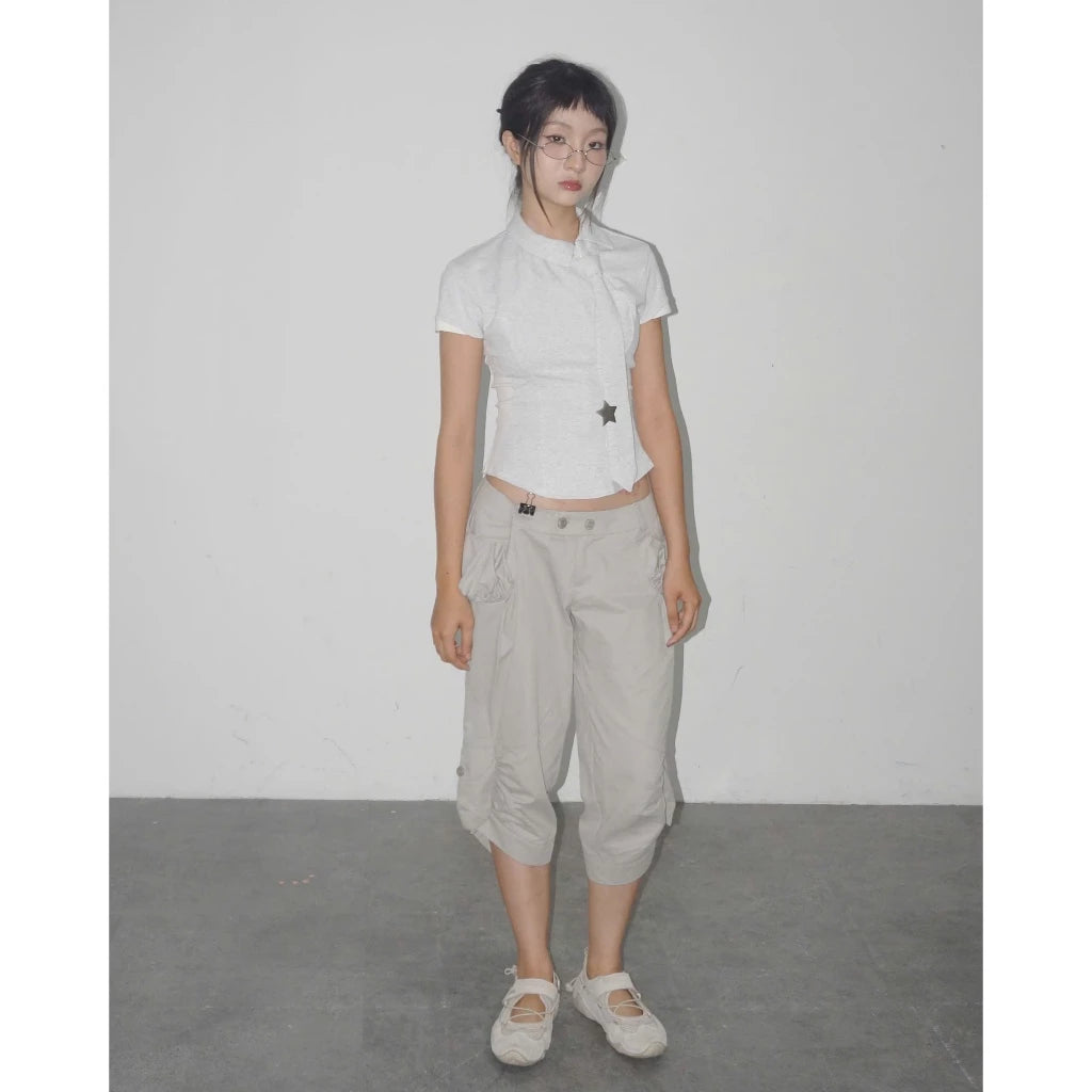 UYU.LABEL - Shugo Asymatrical Collar with Tie (2 Colors)