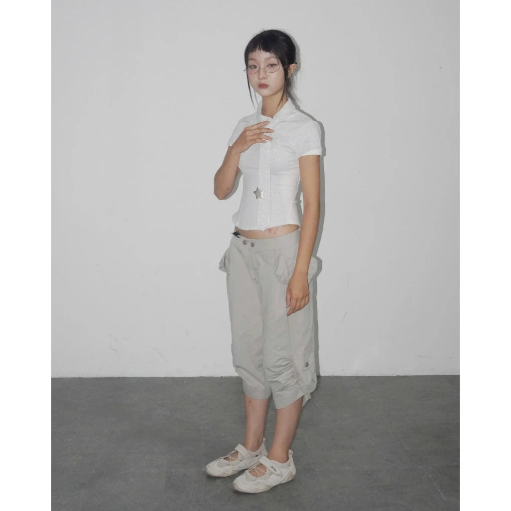 UYU.LABEL - Shugo Asymatrical Collar with Tie (2 Colors)
