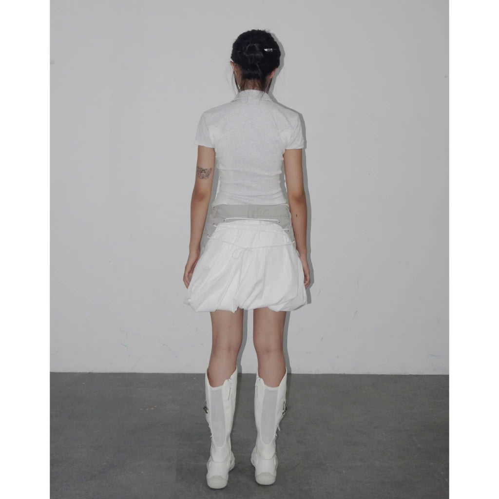 UYU.LABEL - Shugo Asymatrical Collar with Tie (2 Colors)