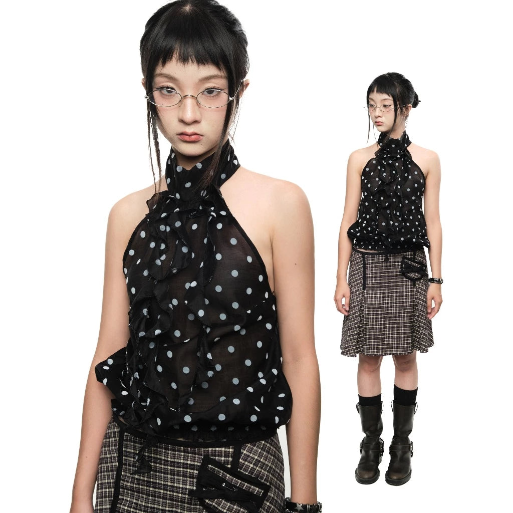 UYU.LABEL - Tomoyo High Neck Halter Top