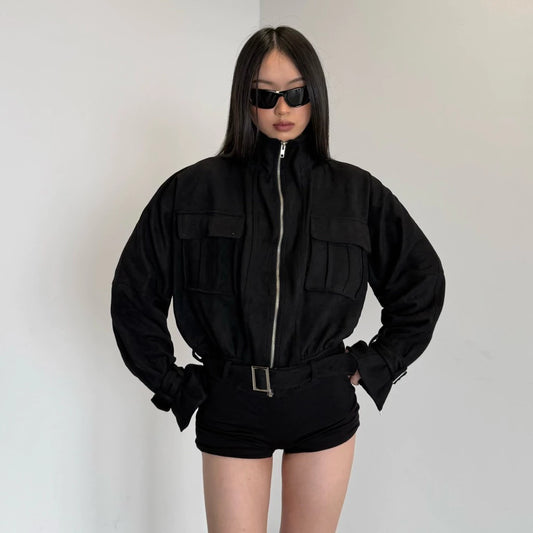 Sagittarius.A+ - Florian Suede Jacket / Black (Dispatch in 48hrs)
