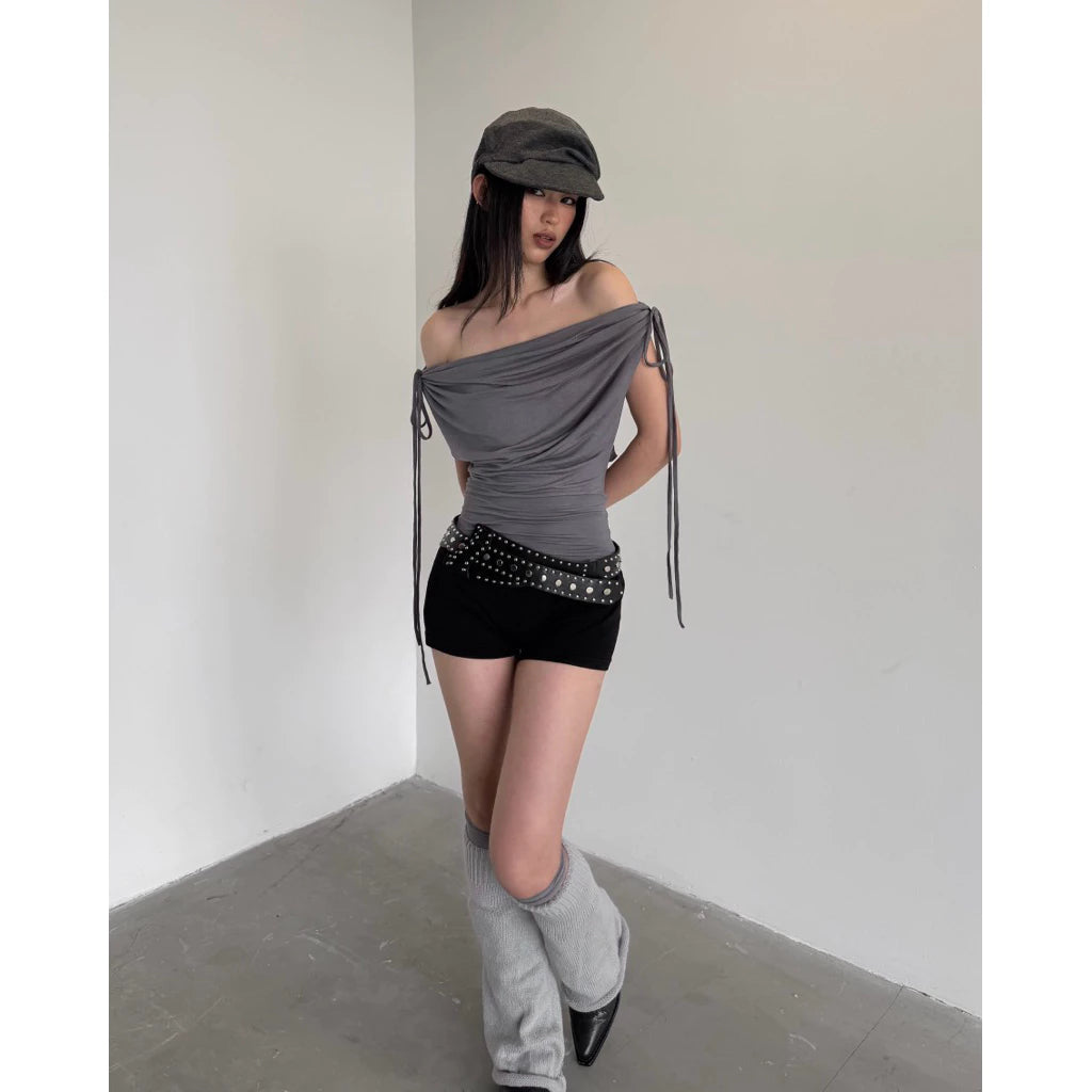 Sagittarius.A+ - Orielle Cowl Top Dark Grey (Dispatch in 48hrs)