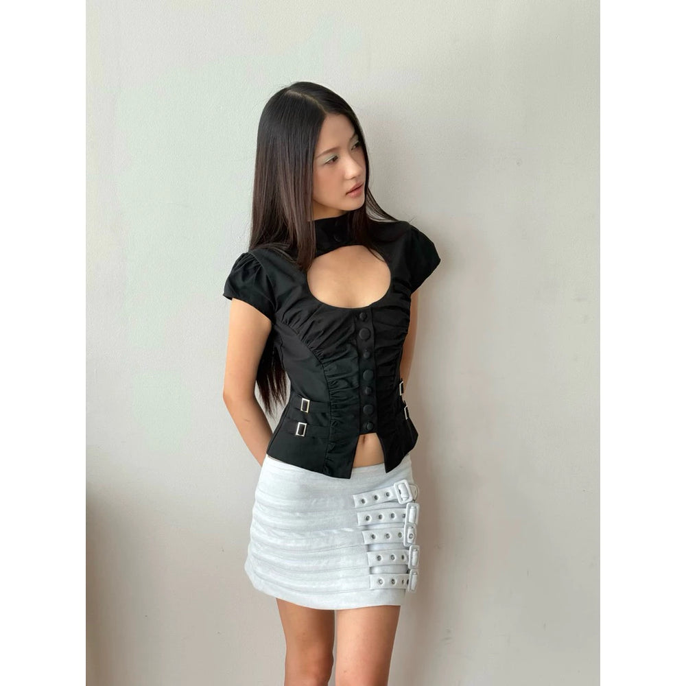 INTO.EIGHT - CRYSTAL TOP / Black (Dispatch in 48hrs)