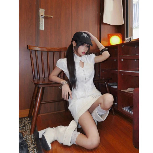 INTO.EIGHT - BRETT SHIRT white (Dispatch in 48hrs)