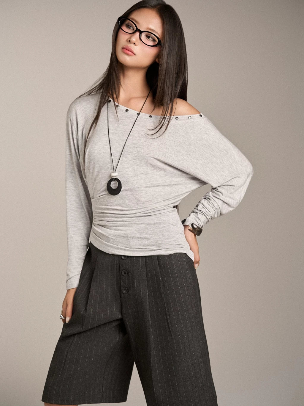 Mia Ritta - Zuri Top / Gray