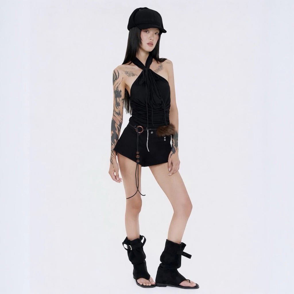 Sagittarius.A+ - Orielle Cowl Top Black (Dispatch in 48hrs)
